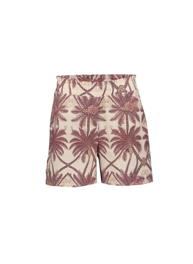 61209-20 481 Geisha short cherry red/ecru