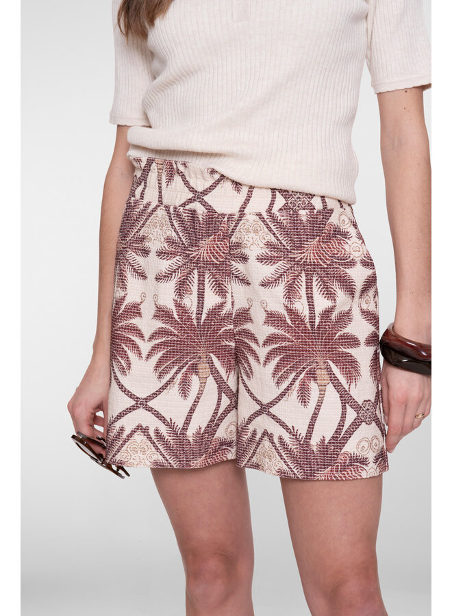 61209-20 481 Geisha short cherry red/ecru