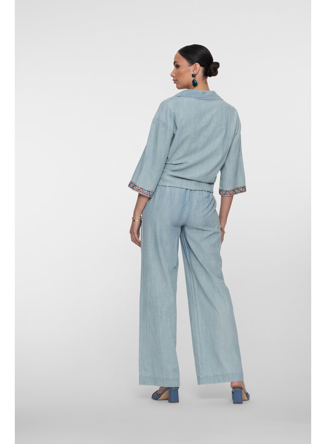 61184_70 635 Geisha Pants chambray jeansblue