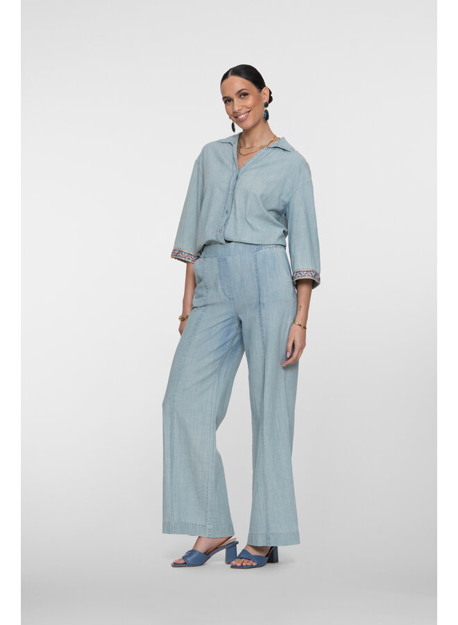 61184_70 635 Geisha Pants chambray jeansblue