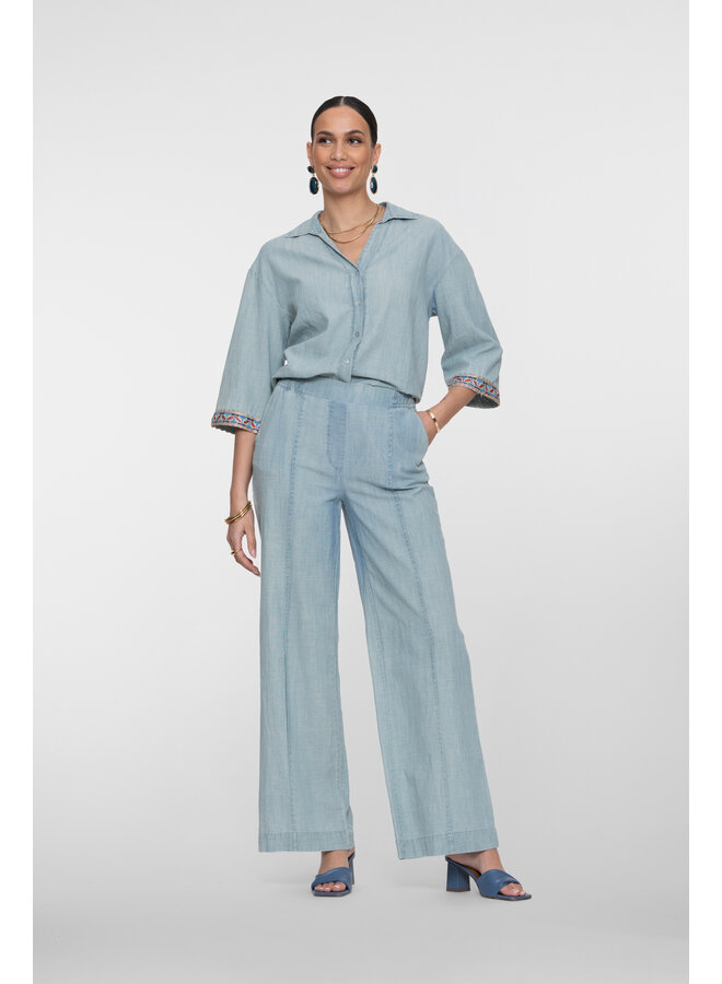 61184_70 635 Geisha Pants chambray jeansblue