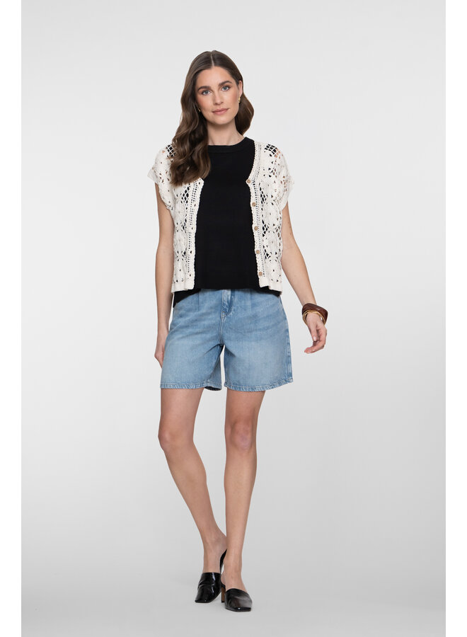 61027-10 810 Geisha Jeans shorts soft wash blue denim soft wash