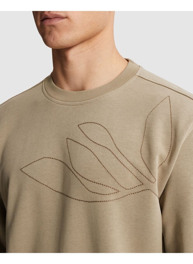 CSW2603406 8023 Cast Iron Long sleeve r-neck relaxed fit graphic Aluminum