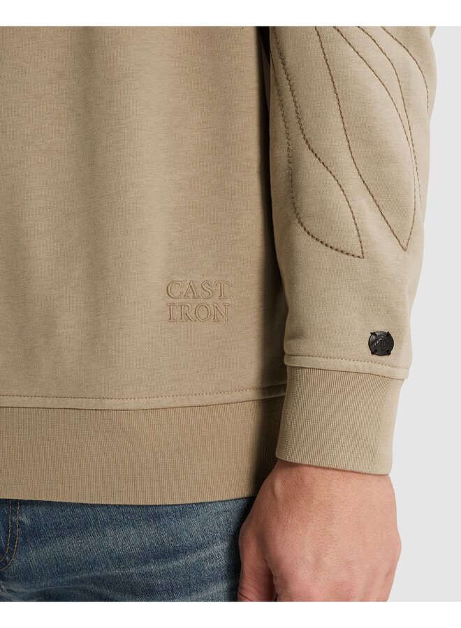 CSW2603406 8023 Cast Iron Long sleeve r-neck relaxed fit graphic Aluminum