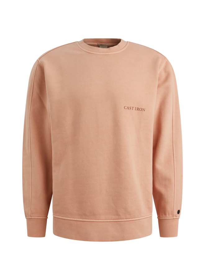 CSW2603401 3018 Cast Iron Long sleeve r-neck relaxed fit sweat Cafe Creme