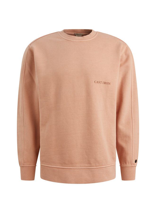 CSW2603401 3018 Cast Iron Long sleeve r-neck relaxed fit sweat Cafe Creme