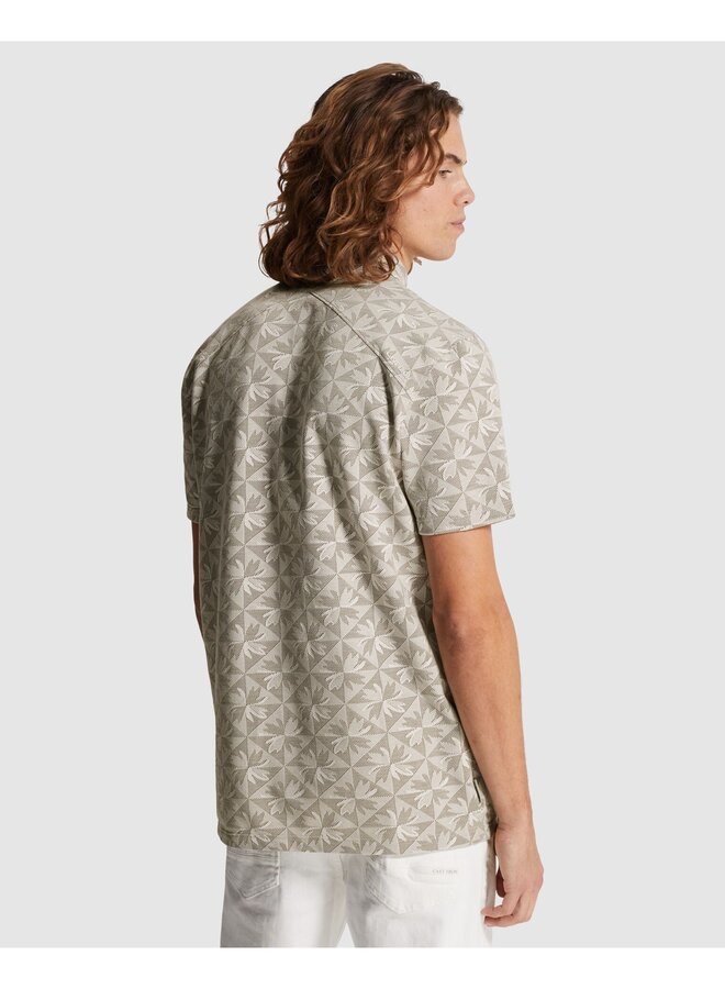 CPSS2603853 7178 Cast Iron Short sleeve r-neck regular fit jacquard pique White Onyx