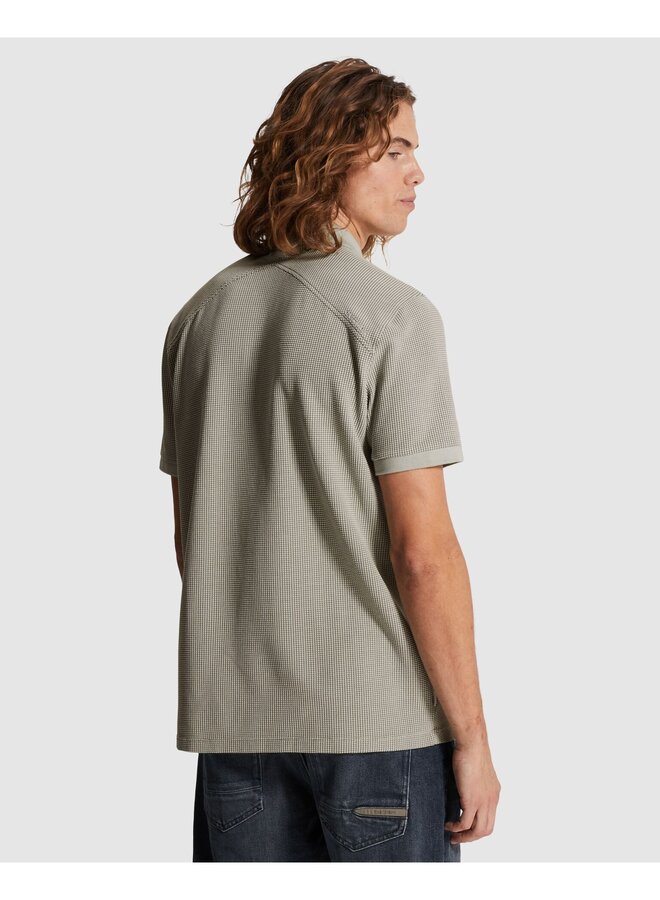 CPSS2603852 9105 Cast Iron Short sleeve r-neck regular fit two tone waffle Belgain Block