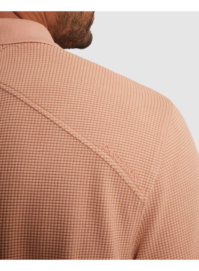 CPSS2603852 3018 Cast Iron Short sleeve r-neck regular fit two tone waffle Cafe Creme