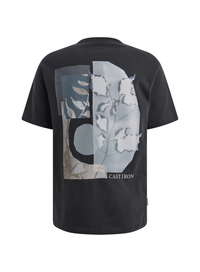 CTSS2603512 9159 Cast Iron Short sleeve r-neck relaxed fit peached jersey Black Sand