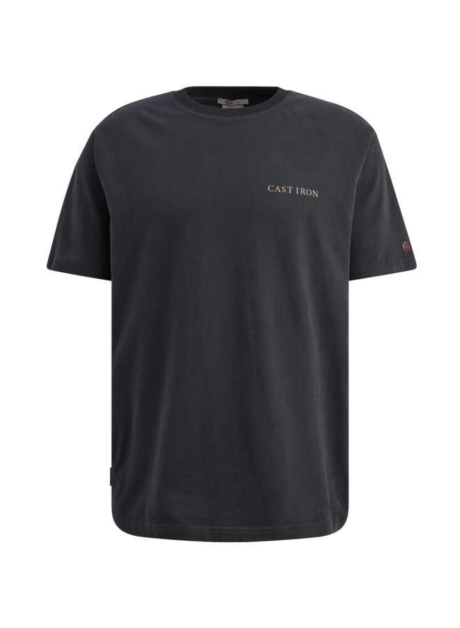 CTSS2603512 9159 Cast Iron Short sleeve r-neck relaxed fit peached jersey Black Sand