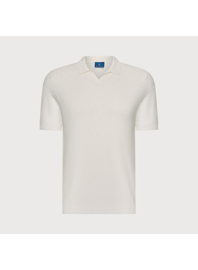 KBIS26-M16 Blue Industry polo OFF WHITE