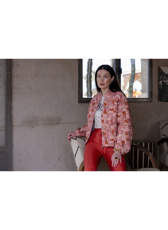 65032-21 420 Geisha Bomber jacquard pink combi