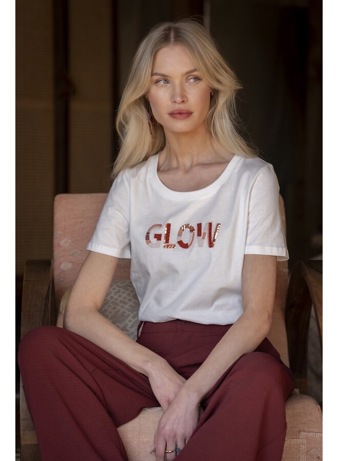 62084-41 010 Geisha T-shirt glow off-white/light pink