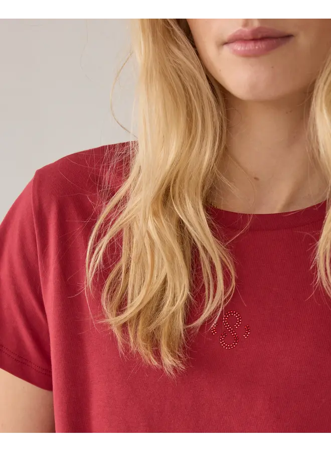 3s5185-30714 559 Summum Top Basic rhinestone Brick red