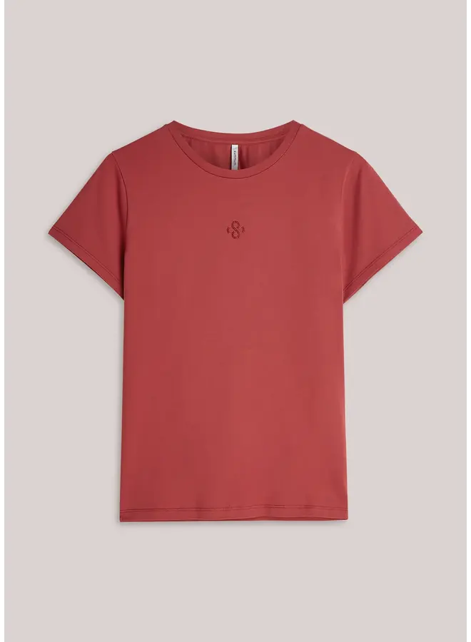 3s5185-30714 559 Summum Top Basic rhinestone Brick red