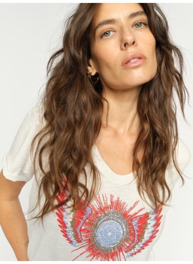 176780 180 Mos Mosh MM Romi Gethi O-SS Glam Tee Ecru