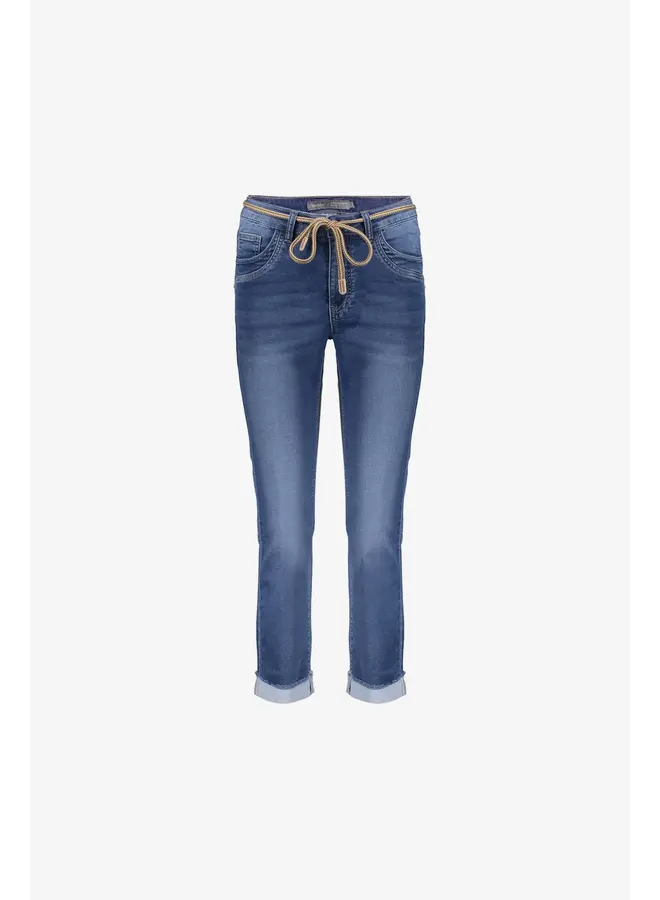 HELEN 827 Geisha Jeans turn-up mid blue denim