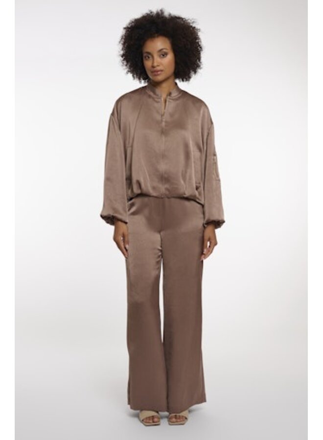 Flore.7002622 Rino&Pelle Bomber jacket with zipper  Slate bark