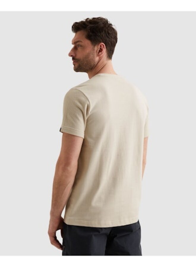 PTSS2603568 7013 PME Legend Short sleeve r-neck fabric mix graphic Bone White