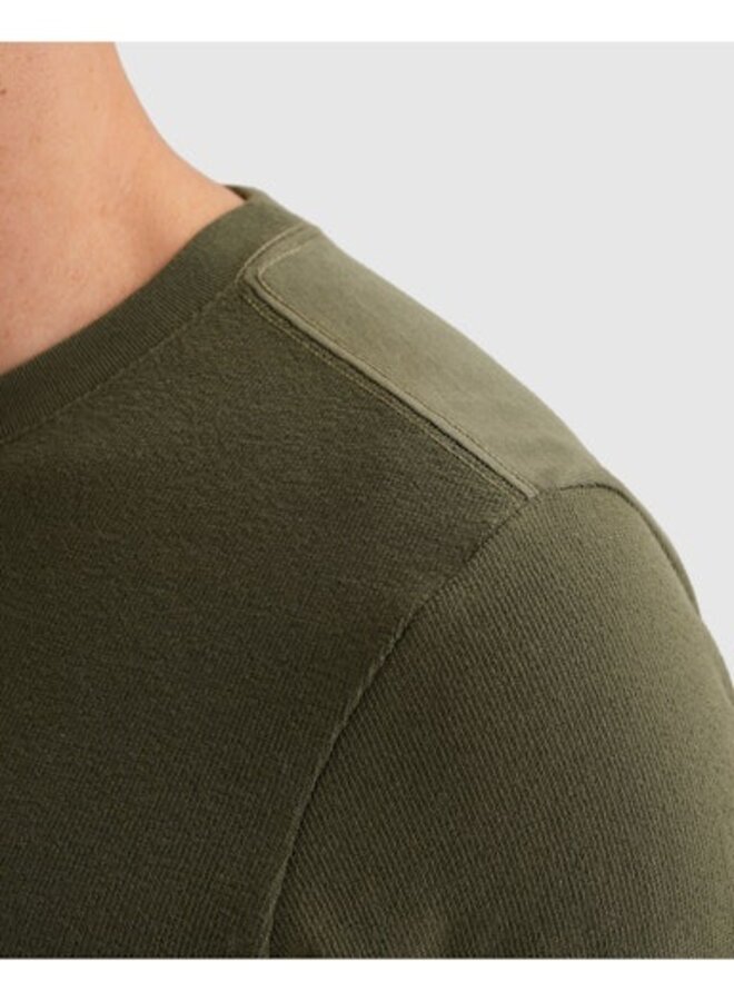 PTSS2603568 6150 PME Legend Short sleeve r-neck fabric mix graphic Thyme