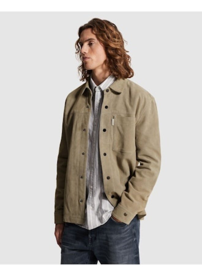 CSI2602216 6478 Cast Iron LONG SLEEVE SHIRT Suede Dried Sage