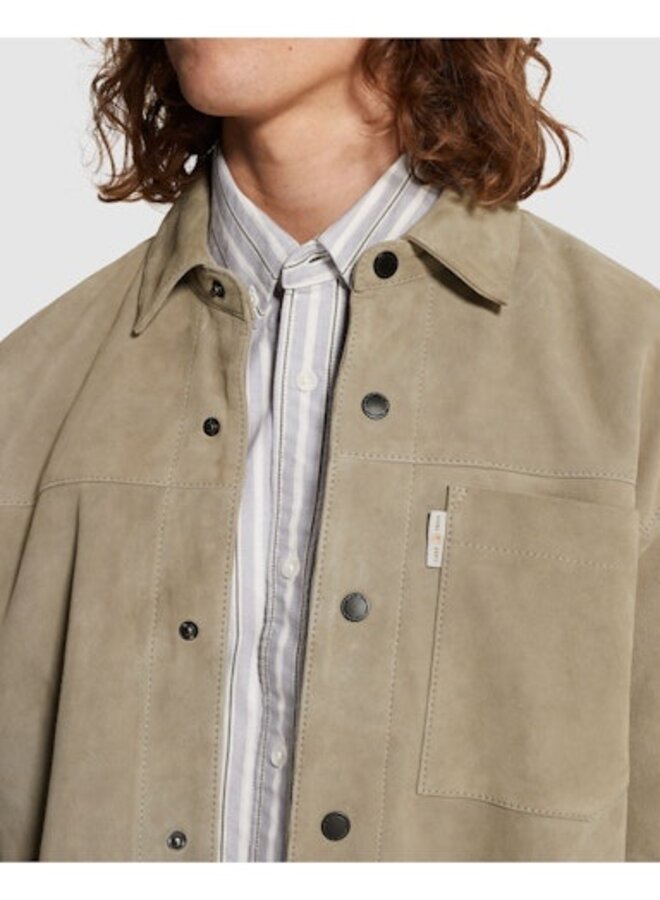 CSI2602216 6478 Cast Iron LONG SLEEVE SHIRT Suede Dried Sage