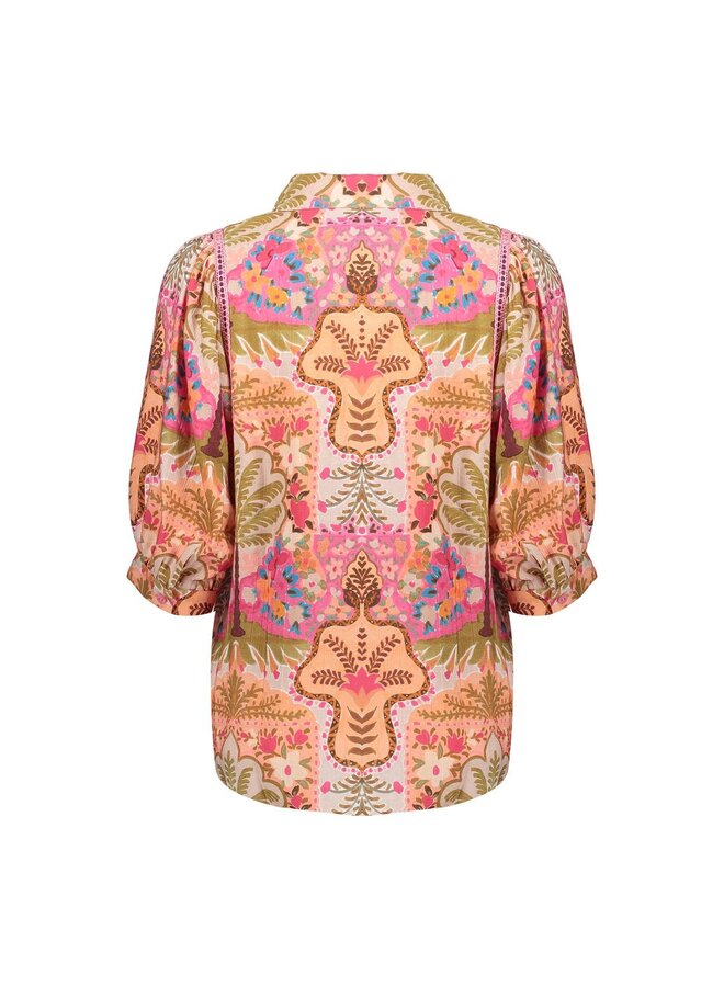 63192-20 420 Geisha blouse pink/cherry red