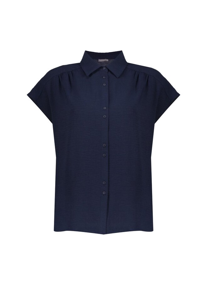 63140-21 675 Geisha Blouse crinckle navy