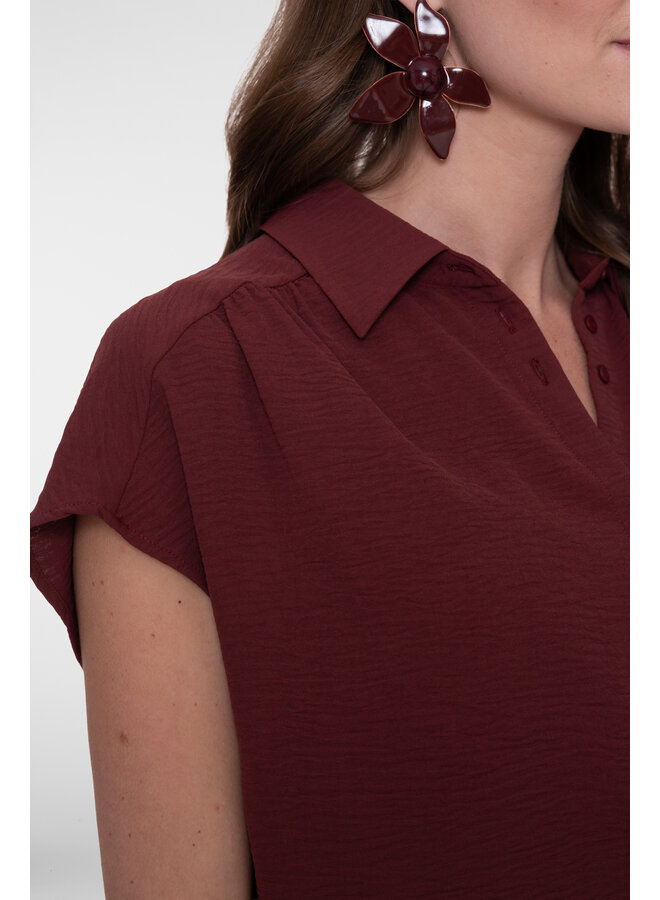63140-21 481 Geisha Blouse crinckle cherry