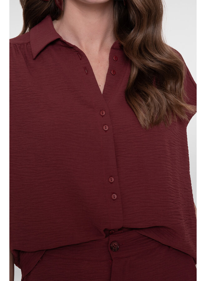 63140-21 481 Geisha Blouse crinckle cherry