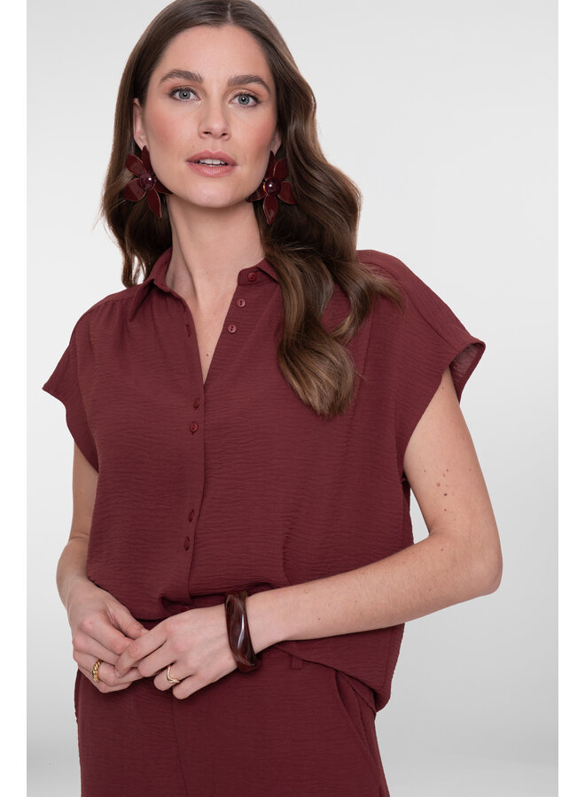63140-21 481 Geisha Blouse crinckle cherry