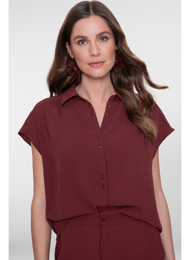 63140-21 481 Geisha Blouse crinckle cherry