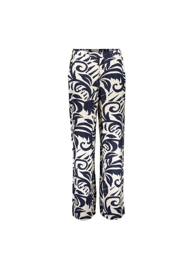 61141-26 675 Geisha Pants naive flower navy/off-white