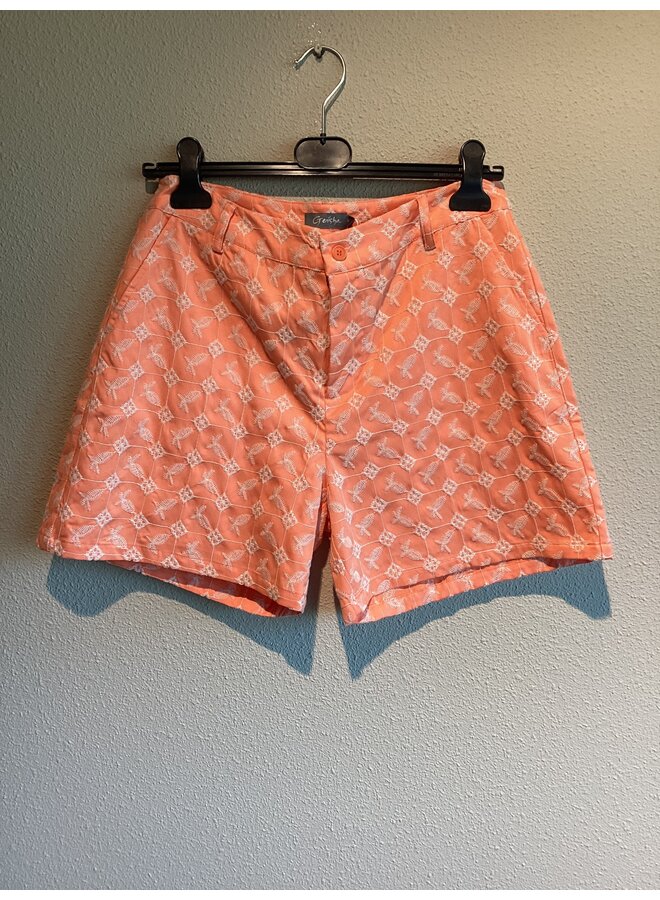 61084-14 217 Geisha Shorts embroidery melon