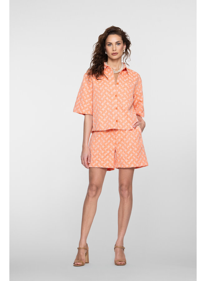 61084-14 217 Geisha Shorts embroidery melon