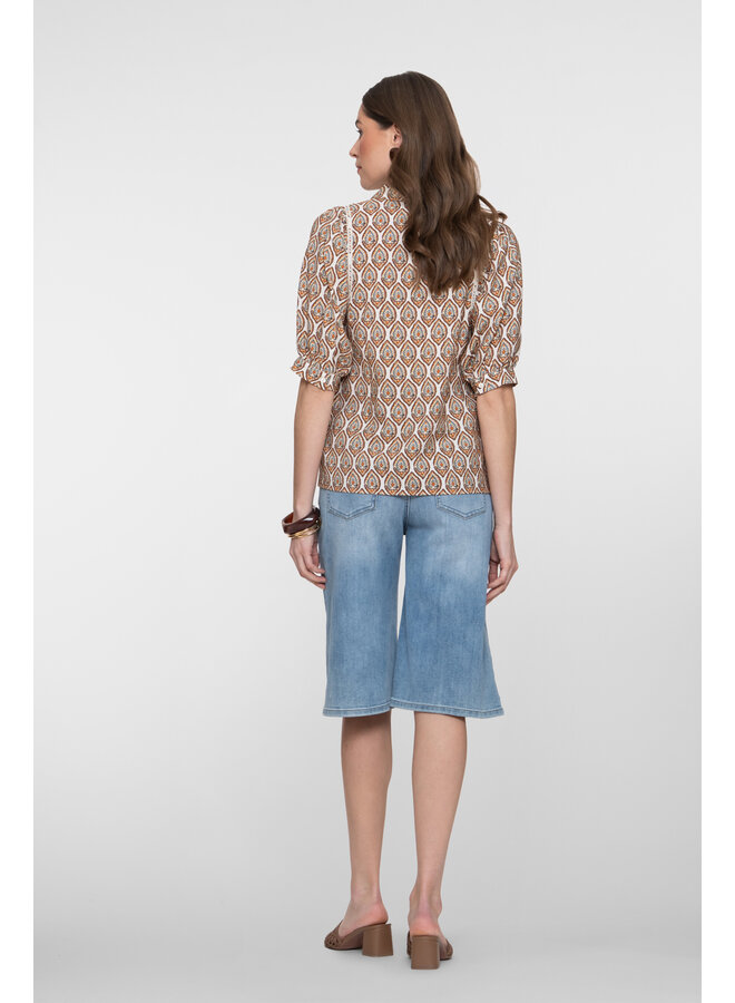 61019-10 835 Geisha Jeans short long stonebleach denim