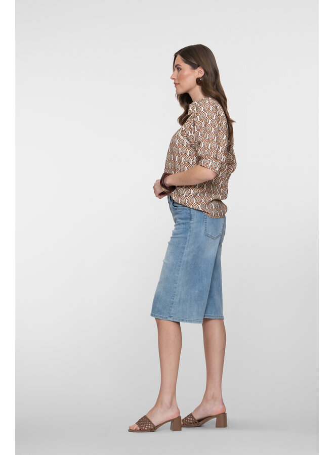 61019-10 835 Geisha Jeans short long stonebleach denim