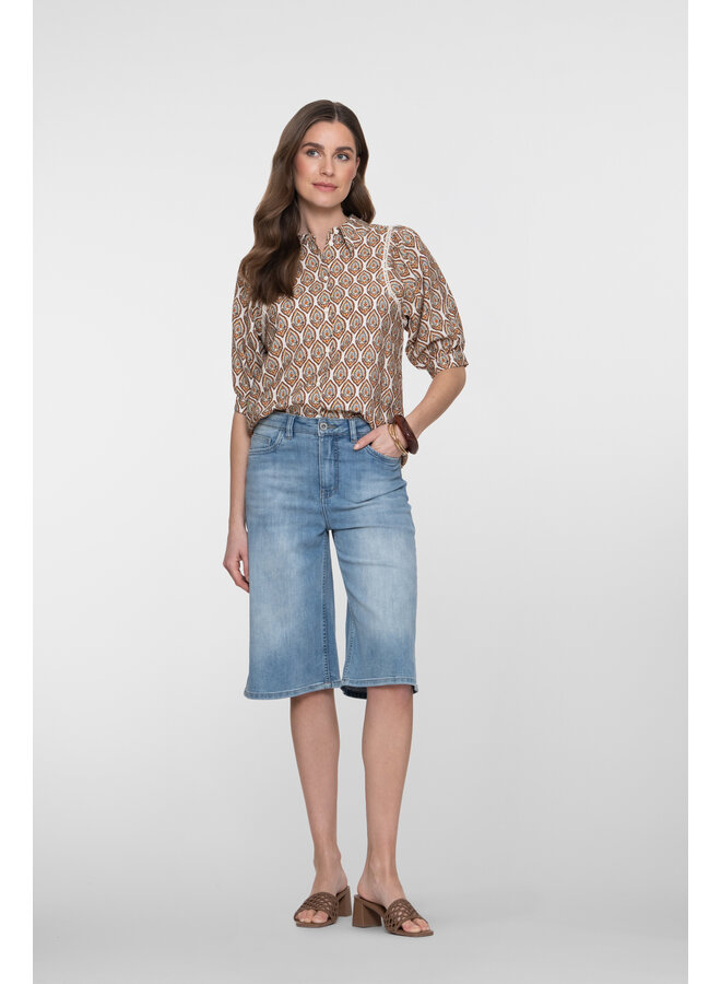 61019-10 835 Geisha Jeans short long stonebleach denim