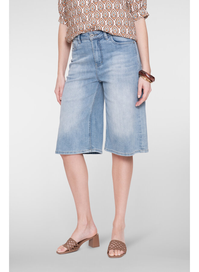 61019-10 835 Geisha Jeans short long stonebleach denim