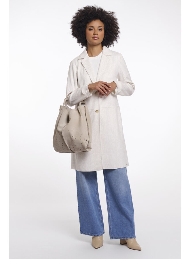 Sima.1002621 Rino&Pelle Bag with perforation details   Light beige