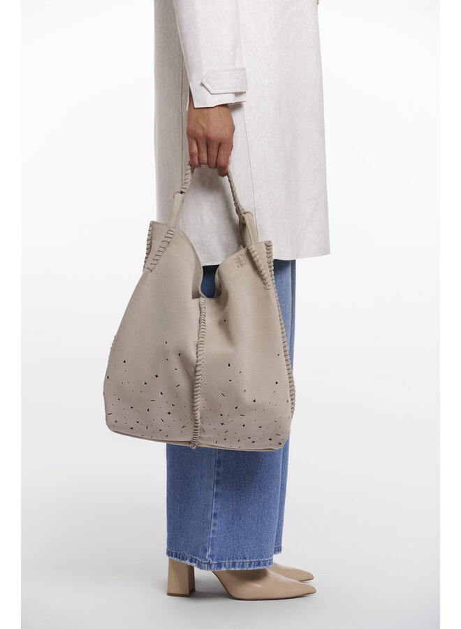 Sima.1002621 Rino&Pelle Bag with perforation details   Light beige