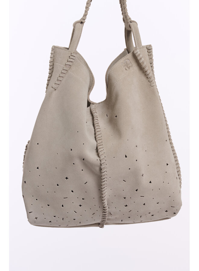 Sima.1002621 Rino&Pelle Bag with perforation details   Light beige