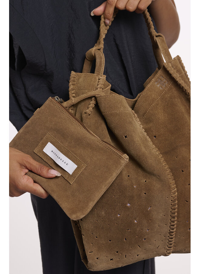 Sima.1002621 Rino&Pelle Bag with perforation details   Cognac