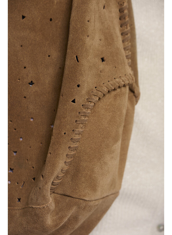 Hauke.1002621 Rino&Pelle Bag with perforation details   Cognac