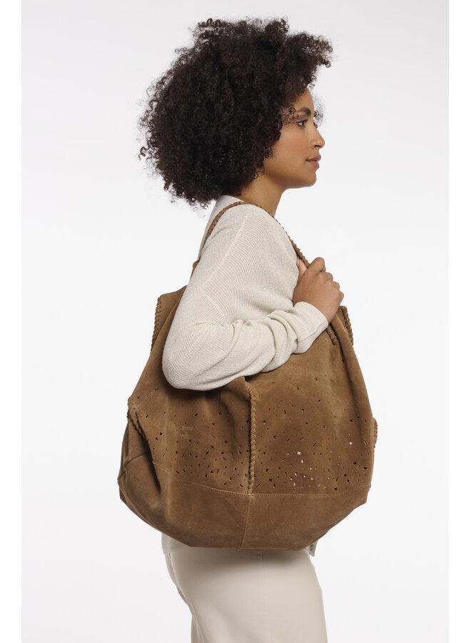 Hauke.1002621 Rino&Pelle Bag with perforation details   Cognac