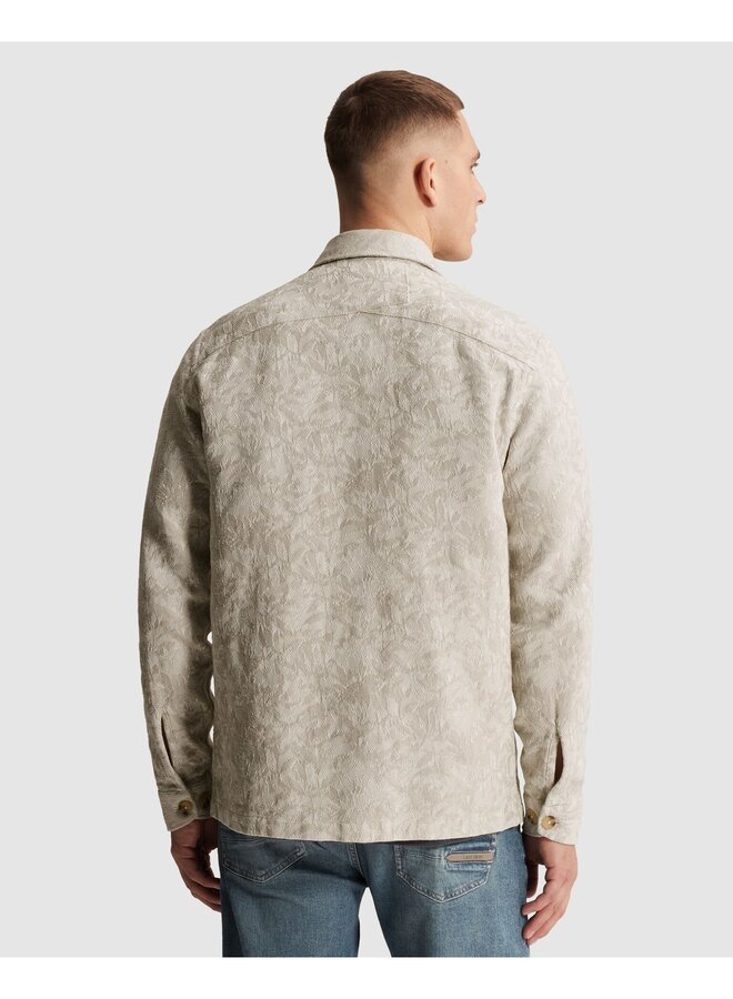 CSI2603226 7178 Cast Iron LONG SLEEVE SHIRT Jacquard 2 tone White Onyx