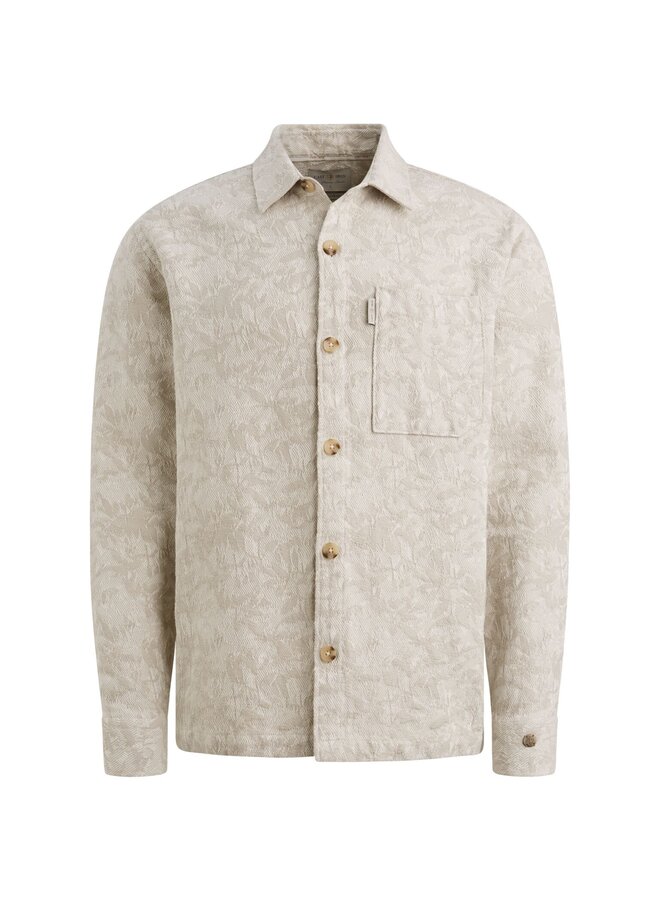 CSI2603226 7178 Cast Iron LONG SLEEVE SHIRT Jacquard 2 tone White Onyx