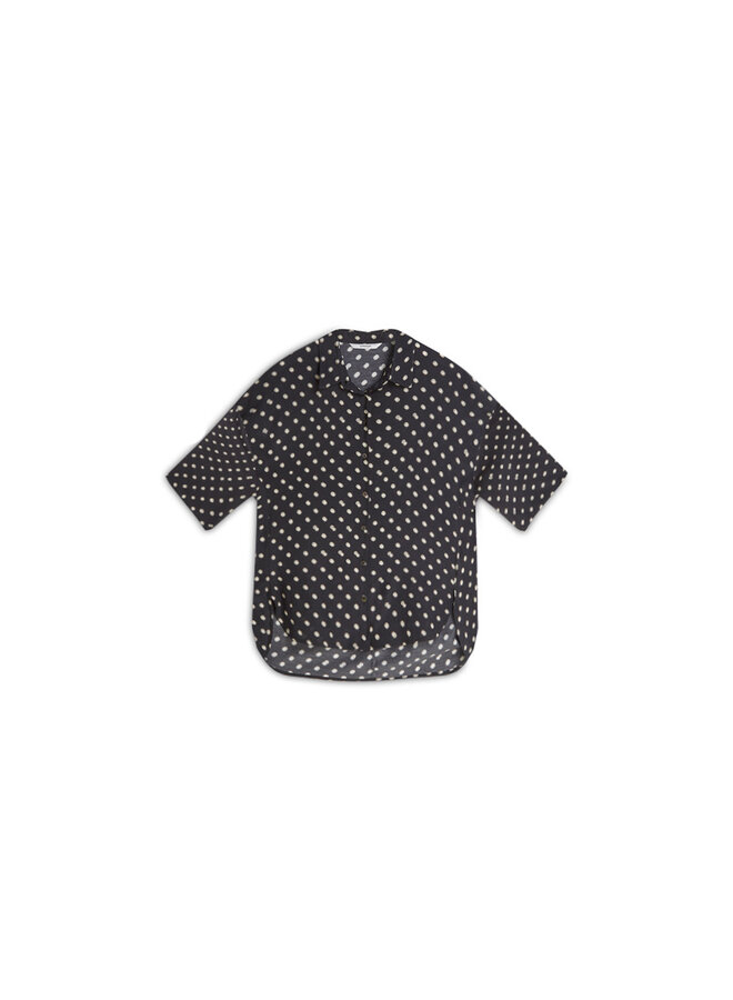2s3434-12390 990 Summum Blouse Blury dots  Black