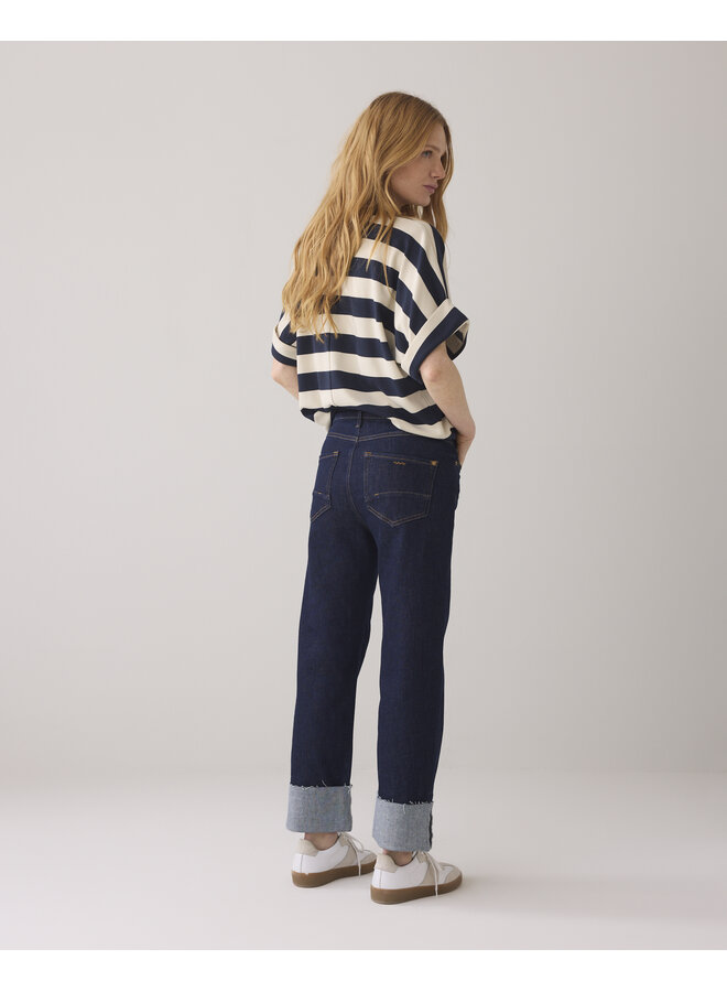 3s5112-30681 713 Summum Top Big stripe heavy jersey  Coffee